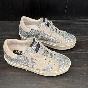 Silver Glitter Sneakers